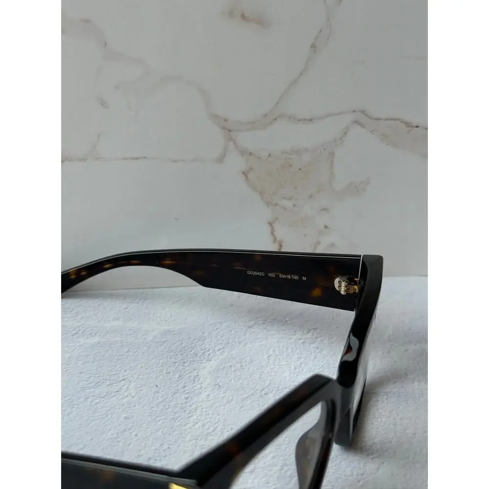 NEW Gucci GG2042O Brown Oversized Square Eyeglasses Frames